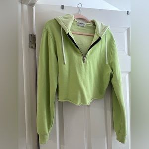 Cotton Citizen cropped half zip hoodie
